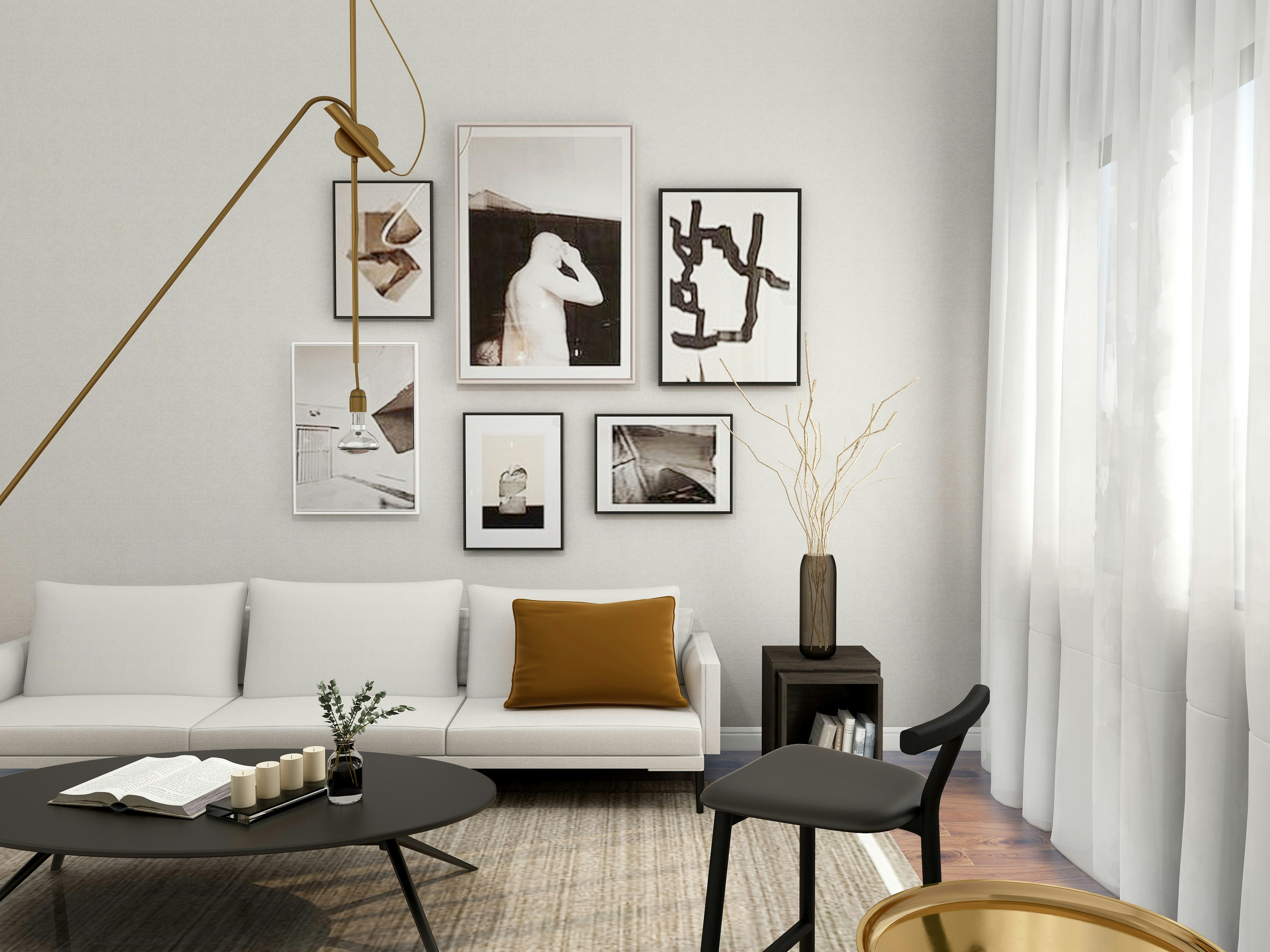 Neutral dining room with table and chairs
